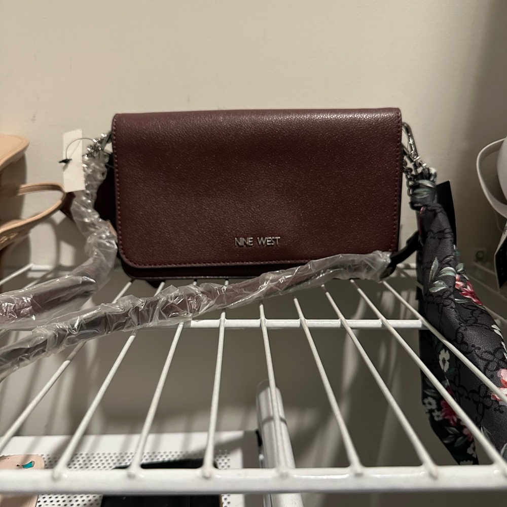 Nine West Dark Red Crossbody Bag